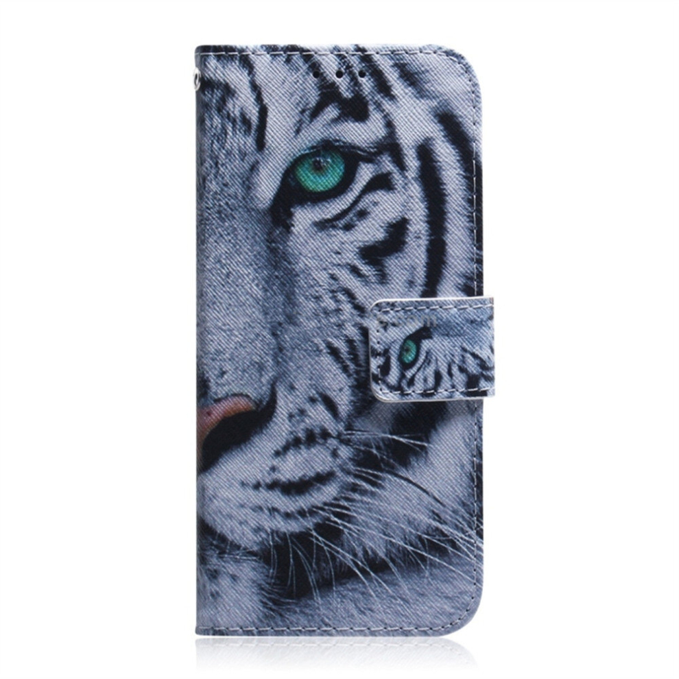 Tiger Pattern Coloured Drawing Horizontal Flip Leather Case For Galaxy S10 E, With Holder & Card Slots & Wallet 8881471551961