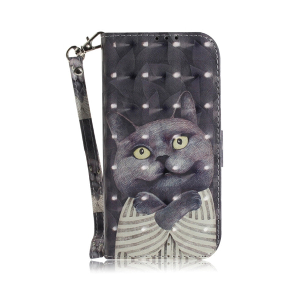 3D Painting Embrace Cat Pattern Coloured Drawing Horizontal Flip Leather Case For Lg K50, With Holder & Card Slots & Wallet 8881471555785