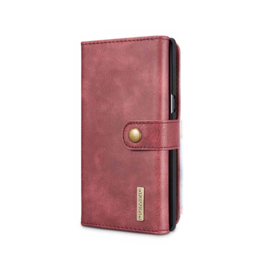 For Galaxy S9+ Triple Fold Crazy Horse Texture Horizontal Flip Magnetic Protective Case With Holder & Card Slots & Wallet (Red) Red 8881471552104