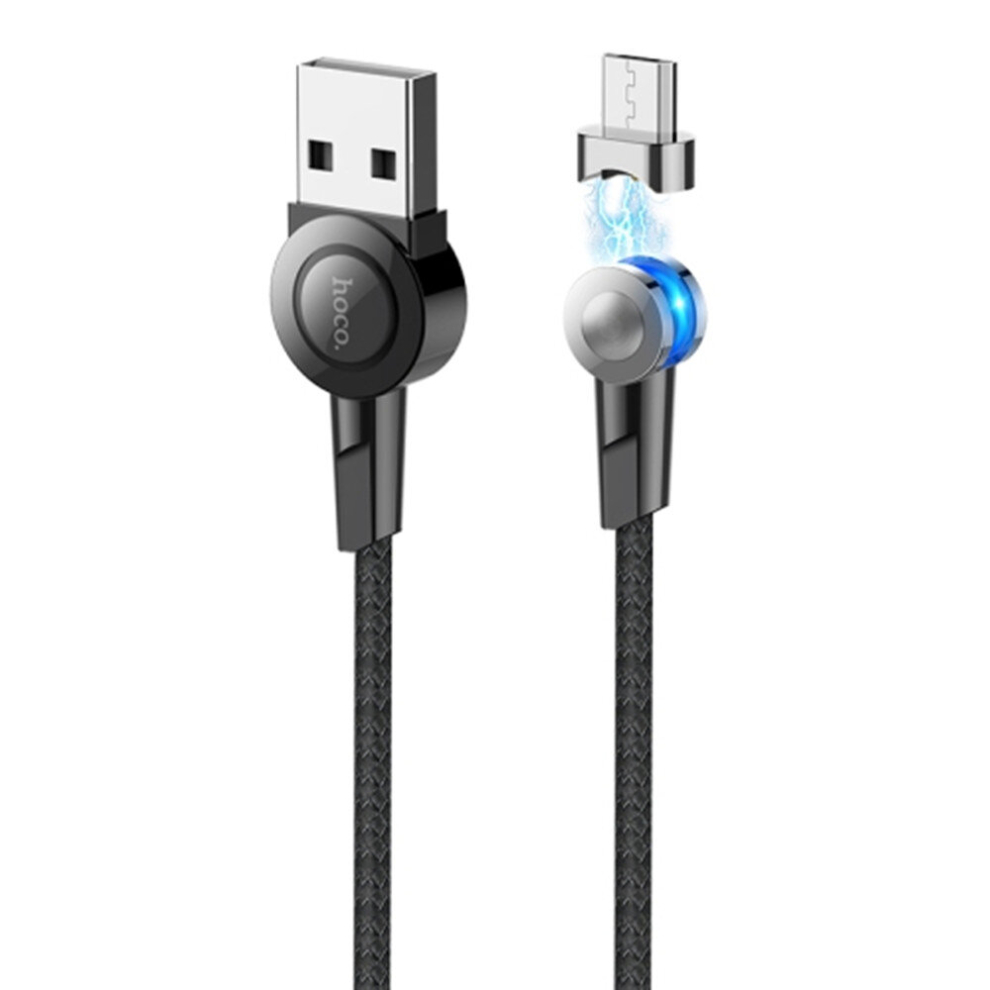 S8 1.2M 2.4A Usb To Micro Usb Magnetic Charging Cable(Black) Black 8881471530065