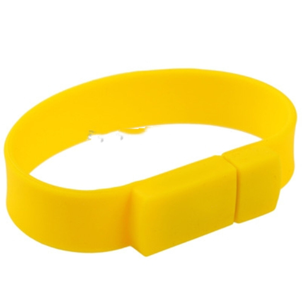 8Gb Silicon Bracelets Usb 2.0 Flash Disk (Yellow) Yellow 6913664844276