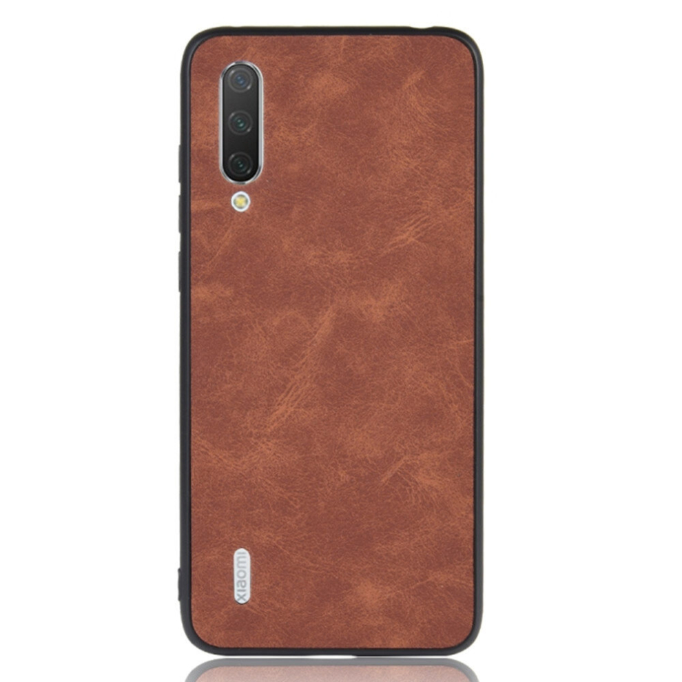 2 Pcs Shockproof Sheep Skin Pc + Pu + Tpu Case For Xiaomi Mi Cc9(Brown) Brown 8881471554665