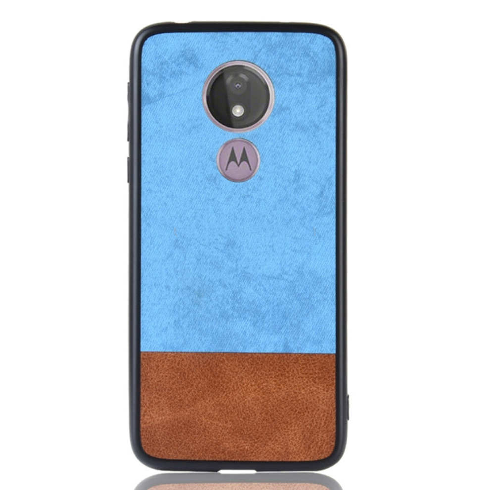 Shockproof Color Matching Denim Pc + Pu + Tpu Case For Motorola Moto G7 Play (Eu Version) (Blue) Blue 8881471547537