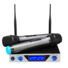 Microphone sans fil professionnel universel LCD double canal 2 micros UHF KTV karaoké