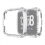 2PC For Fitbit Versa Lite Universal Smart Watch PC Diamond Protective Case(Silver) 2
