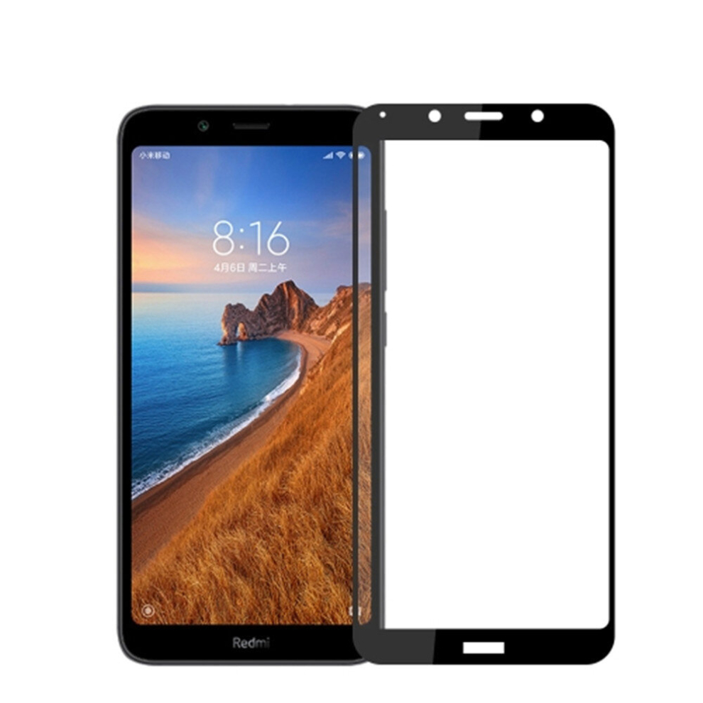 9H 2.5D Full Screen Tempered Glass Film For Xiaomi Redmi 7A ?Black? Black 8881471556775