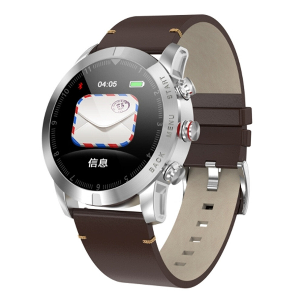 1.3 Inches Tft Color Screen Smart Bracelet Ip68 Waterproof, Leather Watchband, Support Call Reminder /Heart Rate Monitoring /Sleep Monitoring /Multi-S 6913664821376