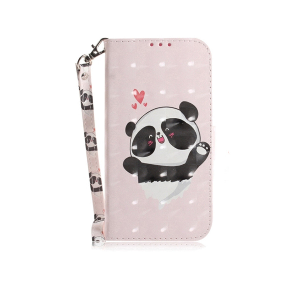 3D Colored Drawing Heart Panda Pattern Horizontal Flip Leather Case For Huawei P Smart+ 2019 / Enjoy 9S / Honor 10I / Honor 20I, With Holder & Card Sl 8881471556928