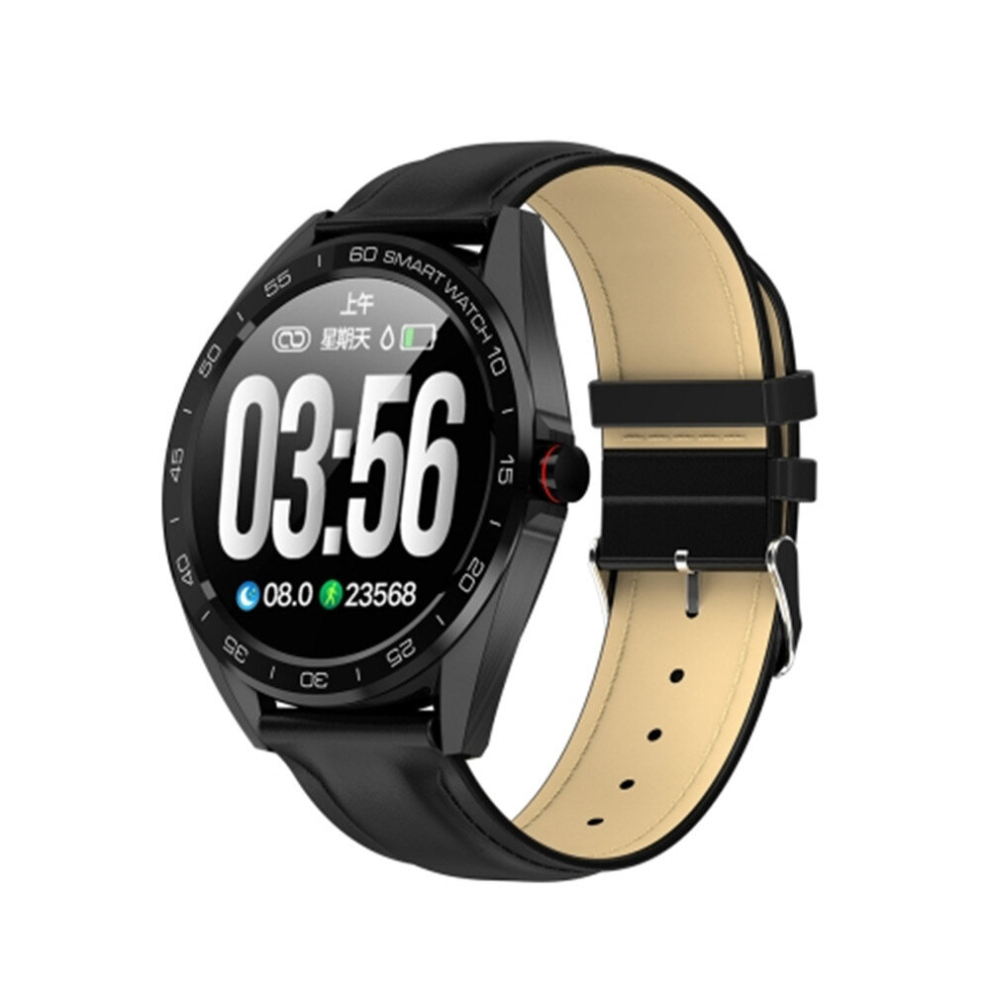 K7 1.3 Inch Ips Color Screen Smartwatch Ip68 Waterproof,Leather Watchband,Support Call Reminder /Heart Rate Monitoring /Blood Pressure Monitoring/Slee 6913664822328
