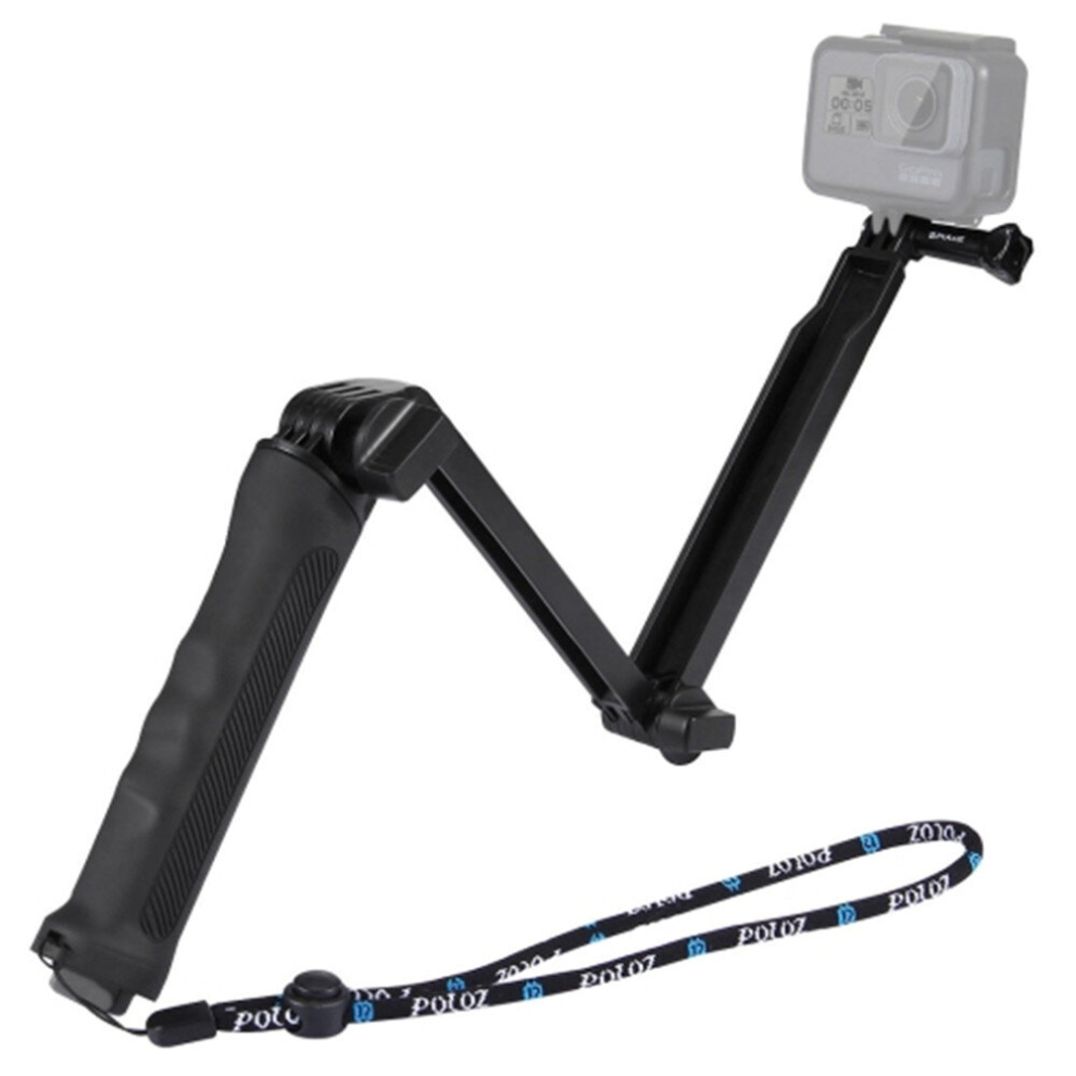 3-Way Grip Foldable Multi-Functional Selfie-Stick Extension Monopod With Tripod For Gopro New Hero /Hero7 /6 /5 /5 Session /4 Session /4 /3+ /3 /2 /1, 8881471557178