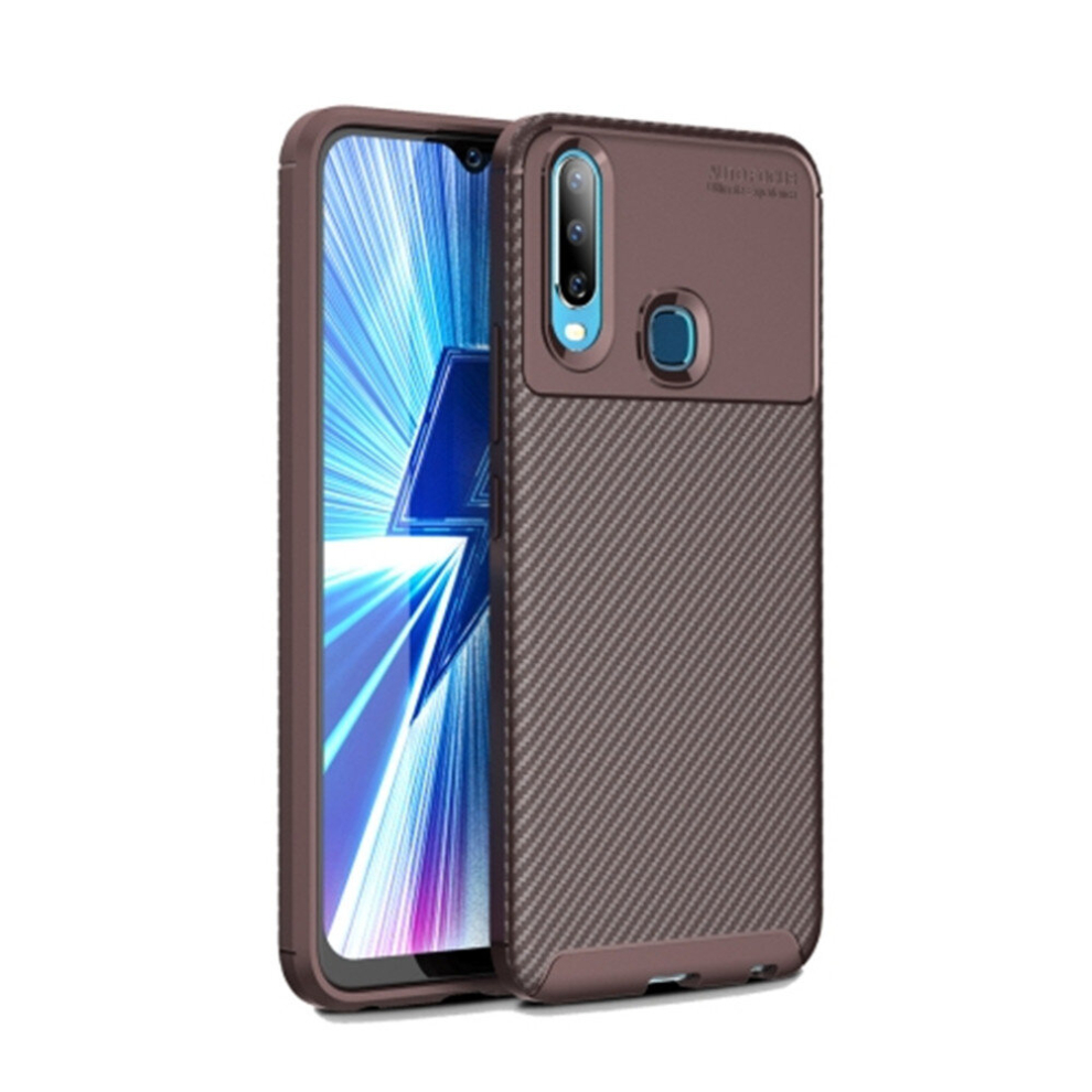 Beetle Series Carbon Fiber Texture Shockproof Tpu Case For Vivo Y17 / Y3 8881471556942