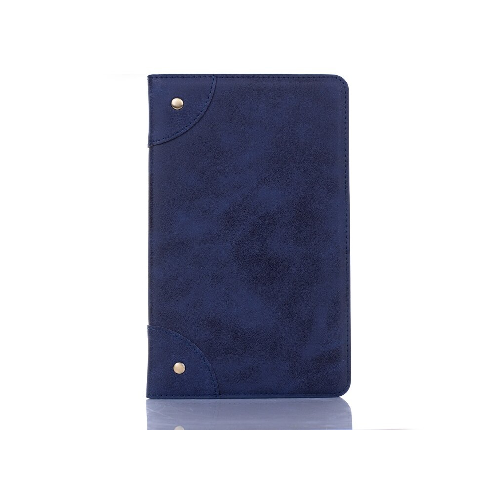 Photos - Other for Computer Keshen Retro Book Style Horizontal Flip Leather Case with Holder & Card Slots & Wallet for Galaxy Tab A 8.0   (2019)(Dark Blue)