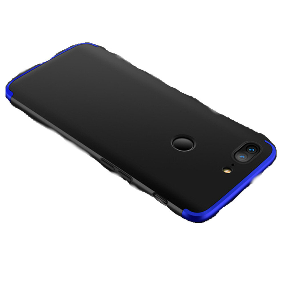 Gkk For Oneplus 5T Three-Paragraph 360 Degree Full Coverage Pc Protective Case Back Cover (+Blue) Black/Blue 8881471540149