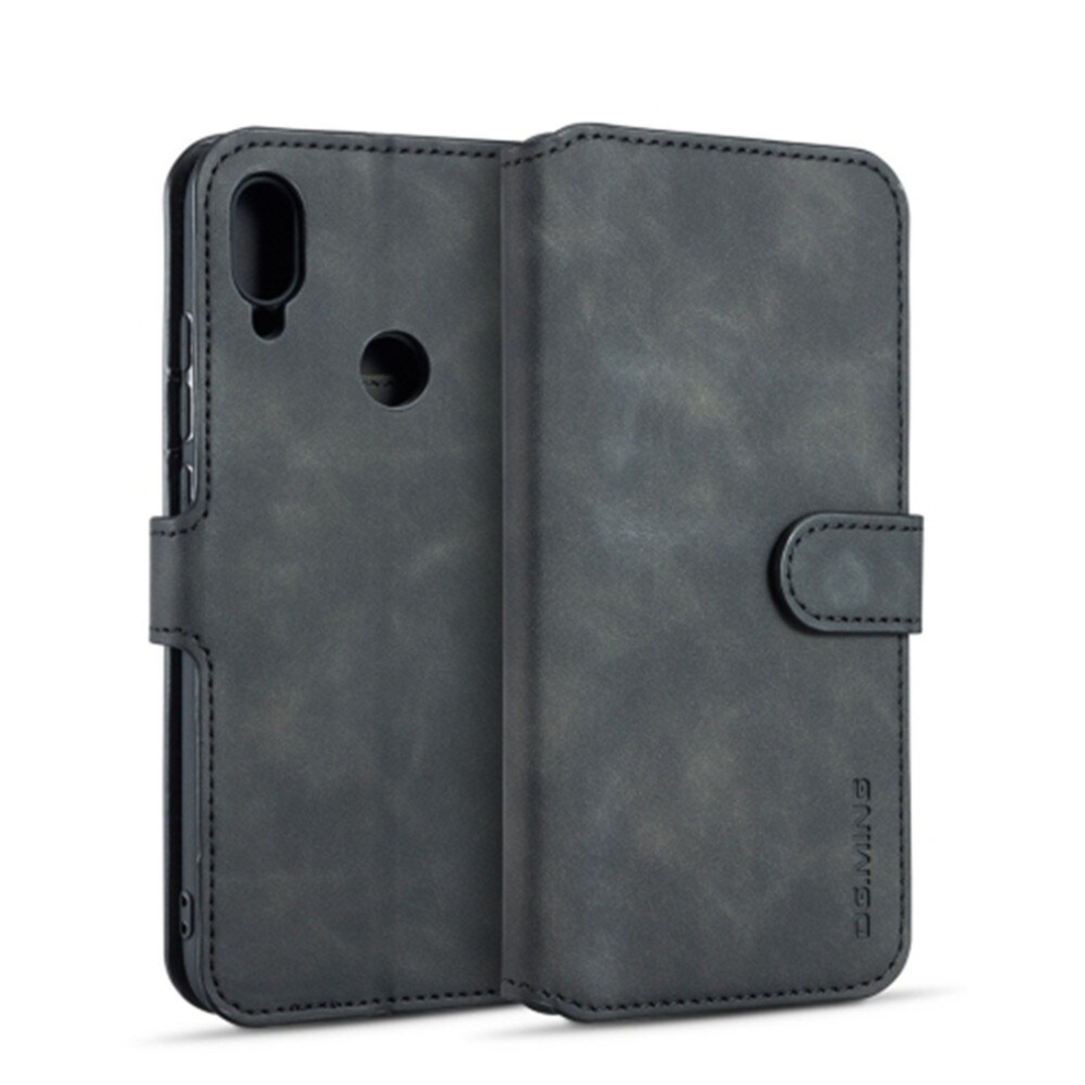 Retro Oil Side Horizontal Flip Case For Xiaomi Redmi Note 7 / Note7 Pro, With Holder & Card Slots & Wallet(Black) Black 8881471551824