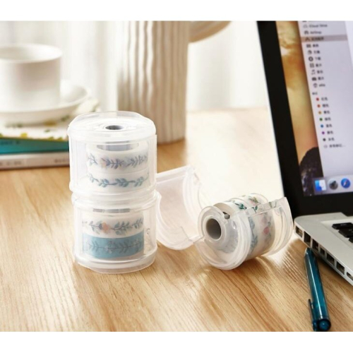 6PC Mini Tape Cutter Tapes Dispensers(Transparent) 2