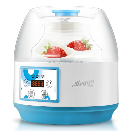 Yogurt Machine Household Automatic Glass Liner Multifunction Rice Wine Maker(Blue White) 2