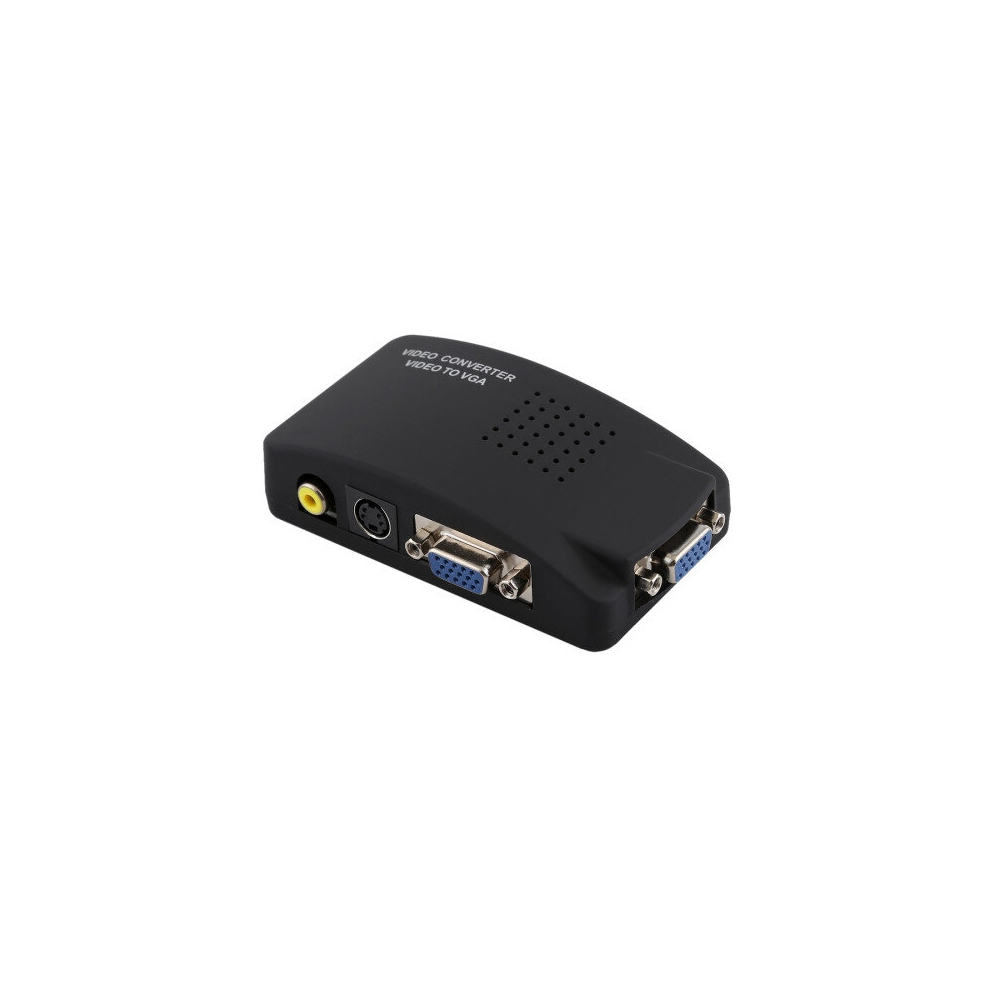 High Resolution (Bnc) Video And S-Video To Vga Conversion Converter(Black) Black 6913664840544