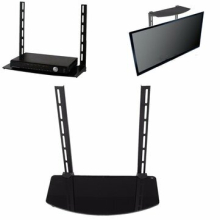 Étagère en verre, support mural TV, composant au-dessus, en dessous, sous le boîtier de câble DVR DVD