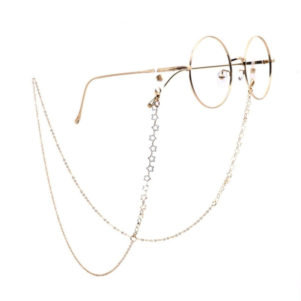 Keshen 2Pc Stars Style Hollow Fashion Simple Eyeglasses Chain
