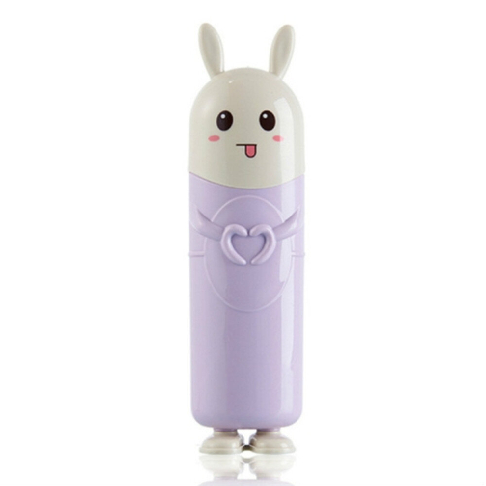 Keshen Cartoon Children Toothbrush Box Baby Fashion Bunny Tooth Box Travel Toothbrush(Purple )