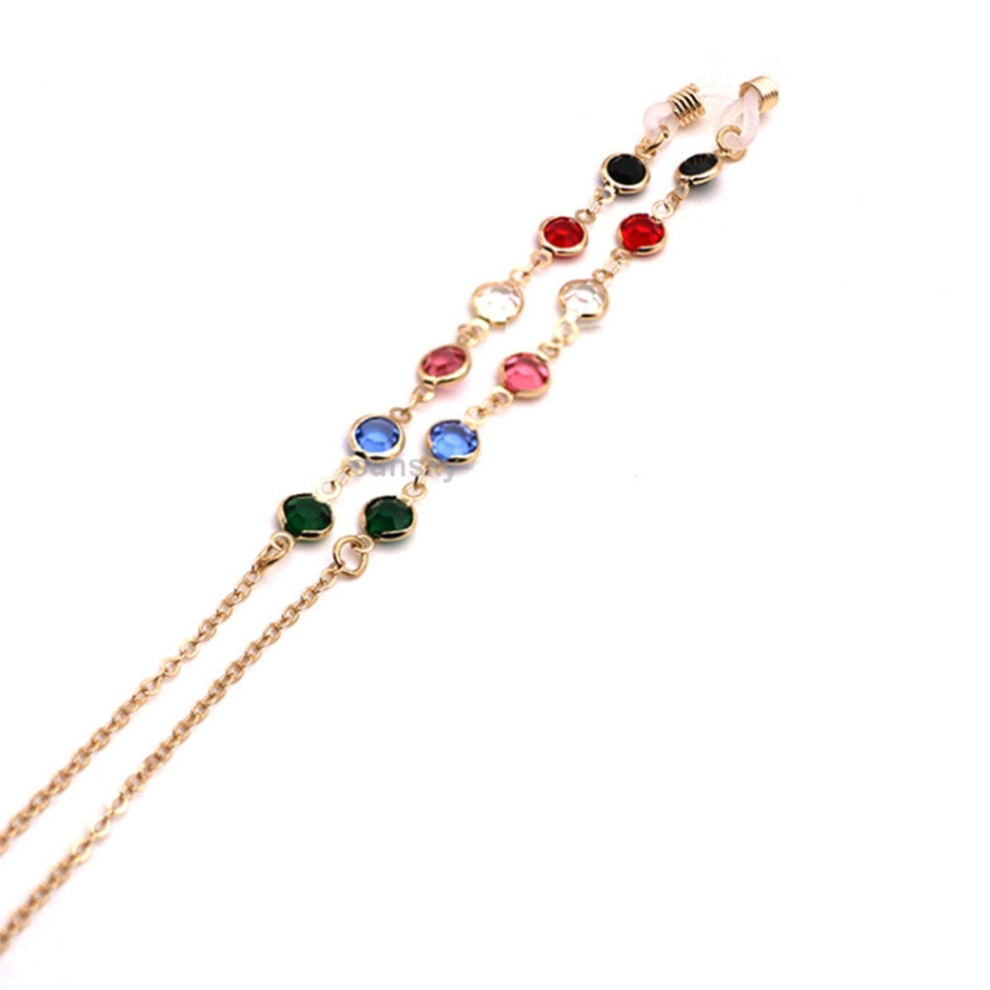 Keshen Star Style Stained Glass Presbyopic Myopic Eyeglasses Chain (Gold)