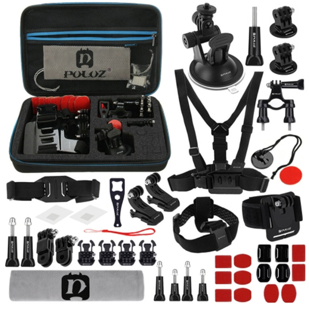 45 In 1 Accessories Ultimate Combo Kit With Eva Case For Gopro Hero8 /7 /6 /5 /5 Session /4 Session /4 /3+ /3 /2 /1, Xiaoyi, Etc. Action Cameras Black 8881471558151