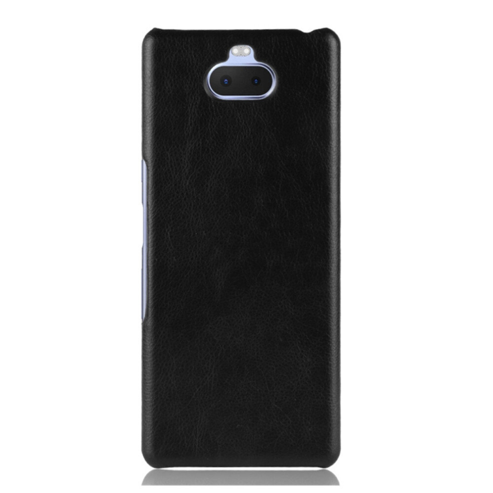 2Pcs Shockproof Litchi Texture Pc + Pu Case For Sony Xperia 10 (Black) Black 8881471546158