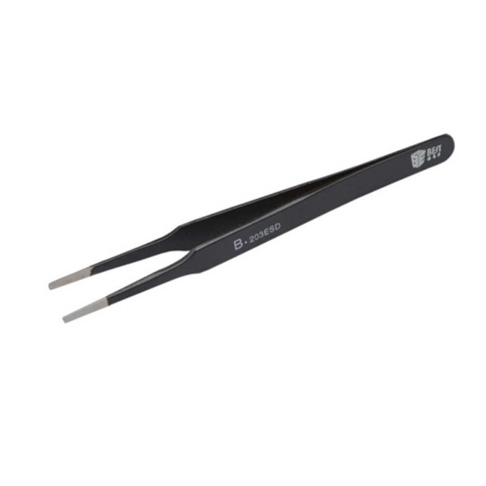 Keshen 2Pcs 203Esd Stainless Steel Anti-Static Tip Tweezers