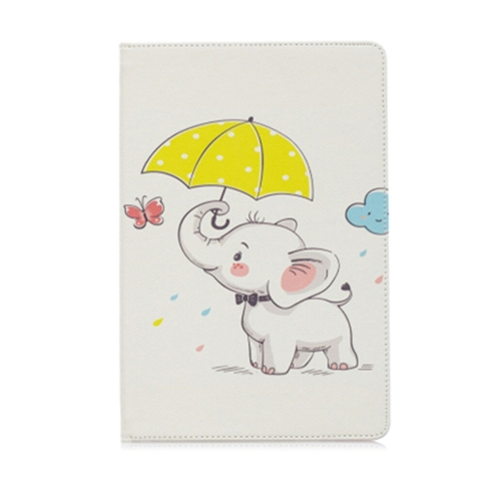 Colored Drawing Elephant Under The Umbrella Pattern Horizontal Flip Leather Case For Galaxy Tab S5e 10.5 T720 / T725, With Holder & Card Slots & Walle 8881471556652