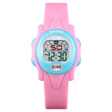 Multifunction Children Digital 50M Waterproof Sports Watch(Pink)