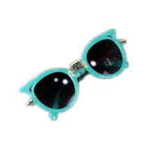 2 PCS Fashion Baby Girls and Boys Cat Eyes Sunglasses Anti-UV Sunglasses(Green)