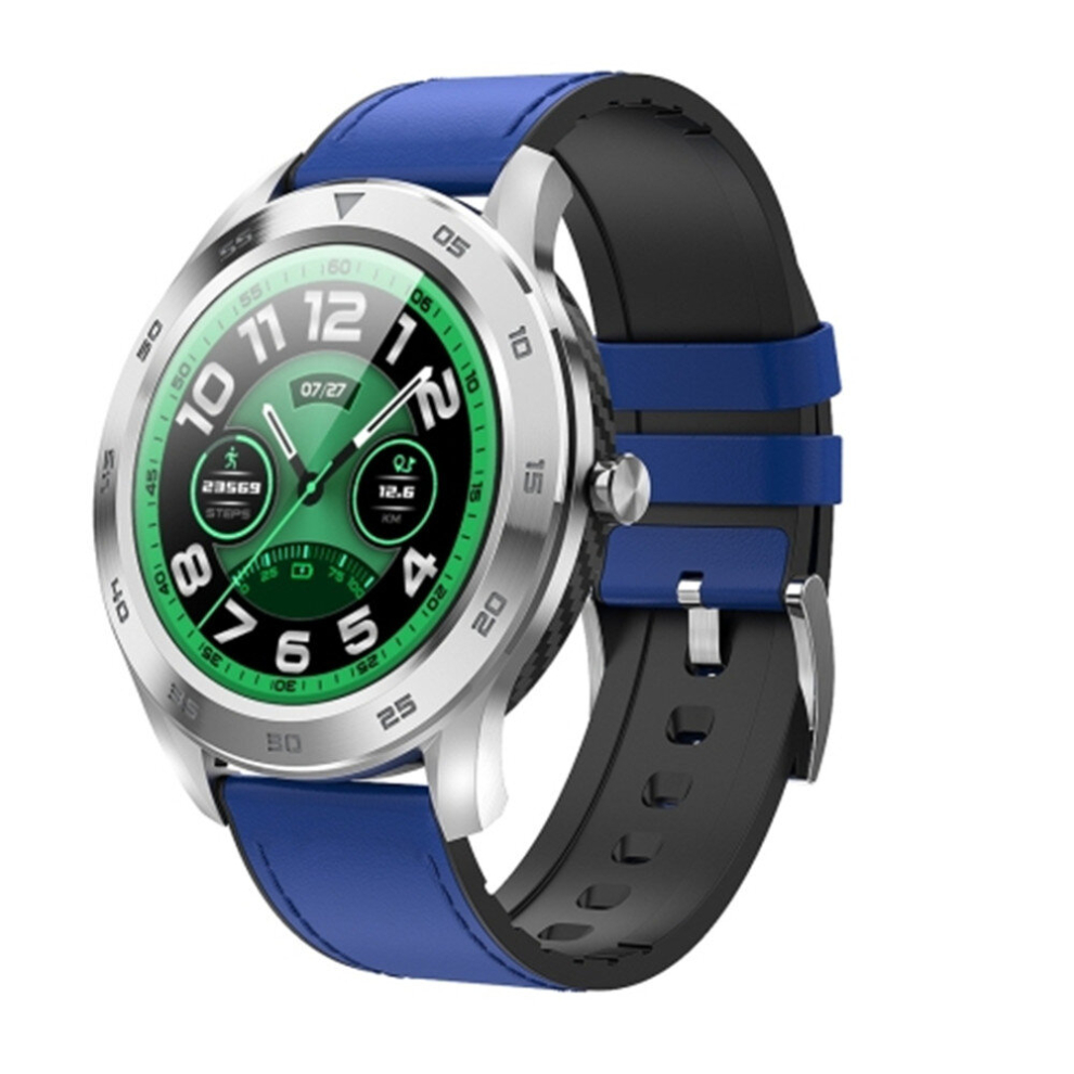 1.3 Inch Tft Color Screen Leather Watchband Smart Watch, Support Call Reminder /Heart Rate Monitoring /Blood Pressure Monitoring /Sleep Monitoring (Bl 6913664816662