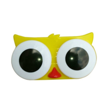10 Pcs Environmental Protection Cartoon Animal Big Eye Contact Lens Box(Yellow Owl)