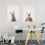 Rabbit Before and After the Computer Printing Decorative Painting Frameless Core 3