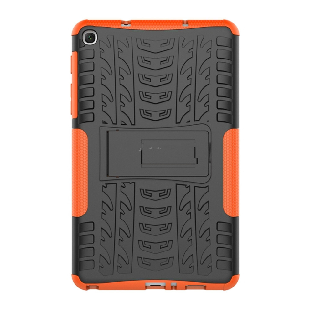 Tire Texture Tpu+Pc Shockproof Case For Galaxy Tab A 8 (2019) P200 / P205, With Holder (Orange) Orange 8881471533752