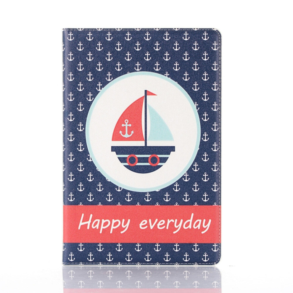 For Galaxy Tab S6 T860 / T865 Horizontal Flip Leather Case With Card Slots & Holder & Wallet & Photo Frame(Sailboat) 8881471540729