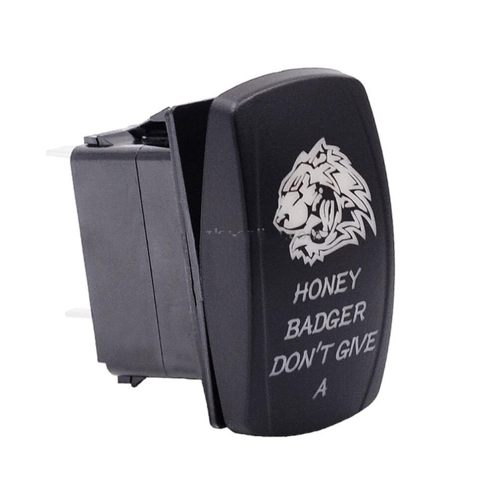 5Pin Honey Badger Pattern Universal Waterproof Ip66 Dc12v-24V Tail Light / Headlight Power Switch For Car Rv Marine Boat 6913664859614