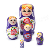 2 ensembles de poupées russes en bois, 5 pièces, Matryoshka gigognes