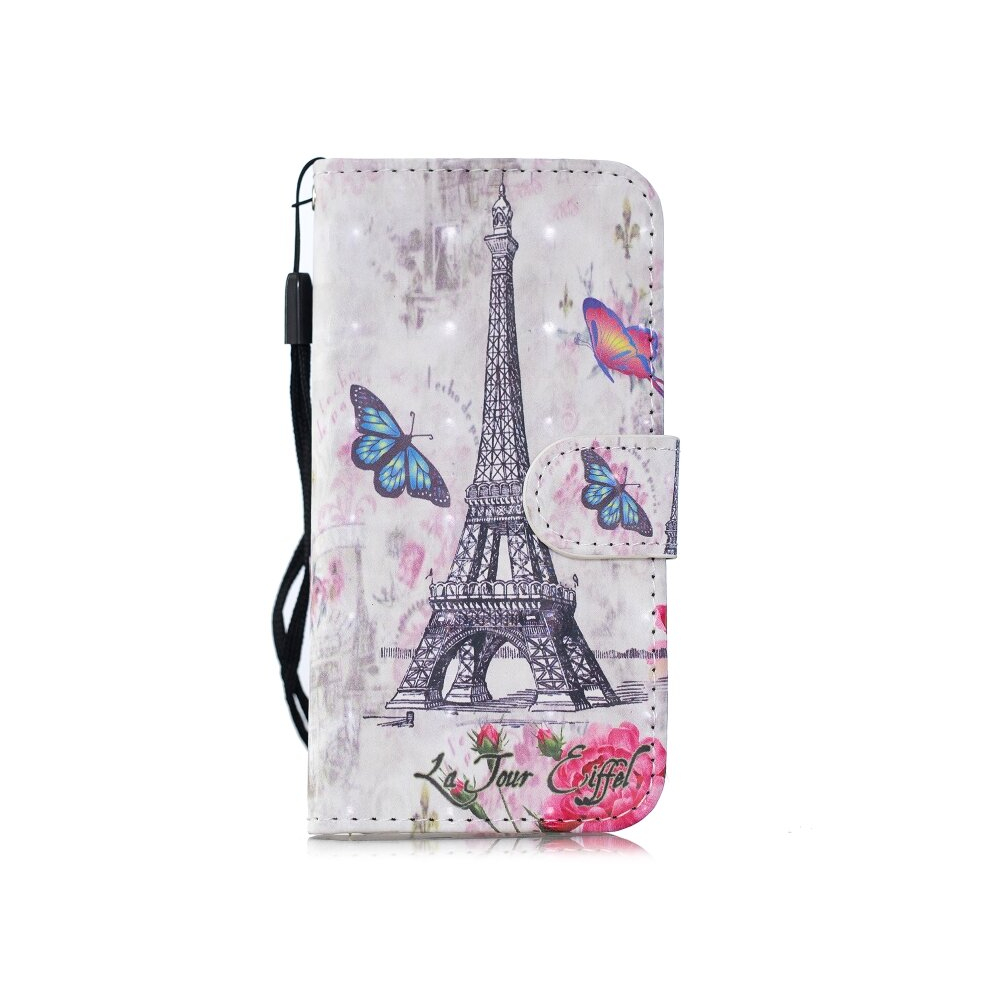3D Painting Pattern Coloured Drawing Horizontal Flip Pu Leather Case With Holder & Card Slots & Wallet For Galaxy Note 10+ / Note 10 Pro(Eiffel Tower) 8881471546400