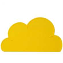 2PC Cloud Silicone Placemat Waterproof Environmental Protection Student Table Mat, Color:Yellow