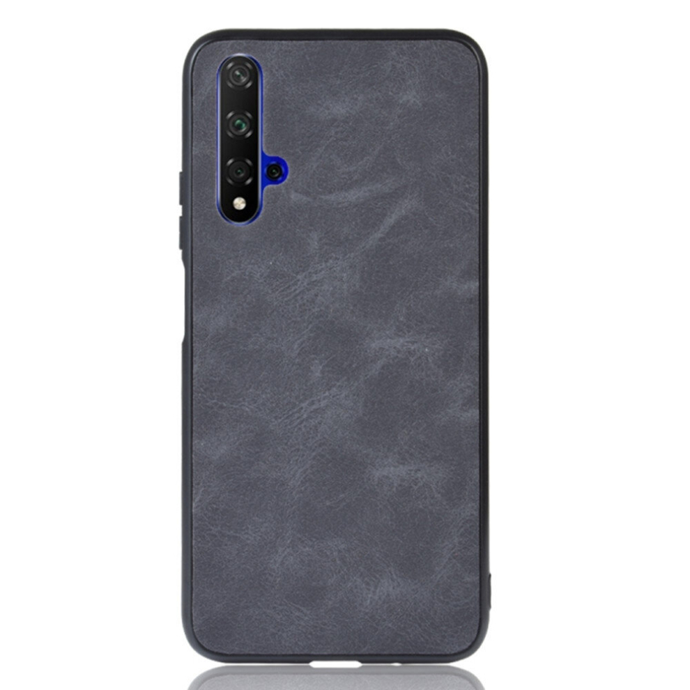 2 Pcs Shockproof Sheep Skin Pc + Pu + Tpu Case For Huawei Honor 20(Black) Black 8881471555259