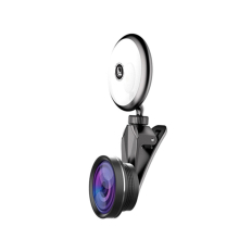 RK19S Selfie Artifact 3 Levels of Brightness Cold and Warm Light Fill Light + Wide Angle + Macro + Fisheye Lens
