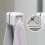 3PCS  Wall-mounted Plastic Free Punch Towel Rack Kitchen Dish Cloth Hook(Transparent White) 4