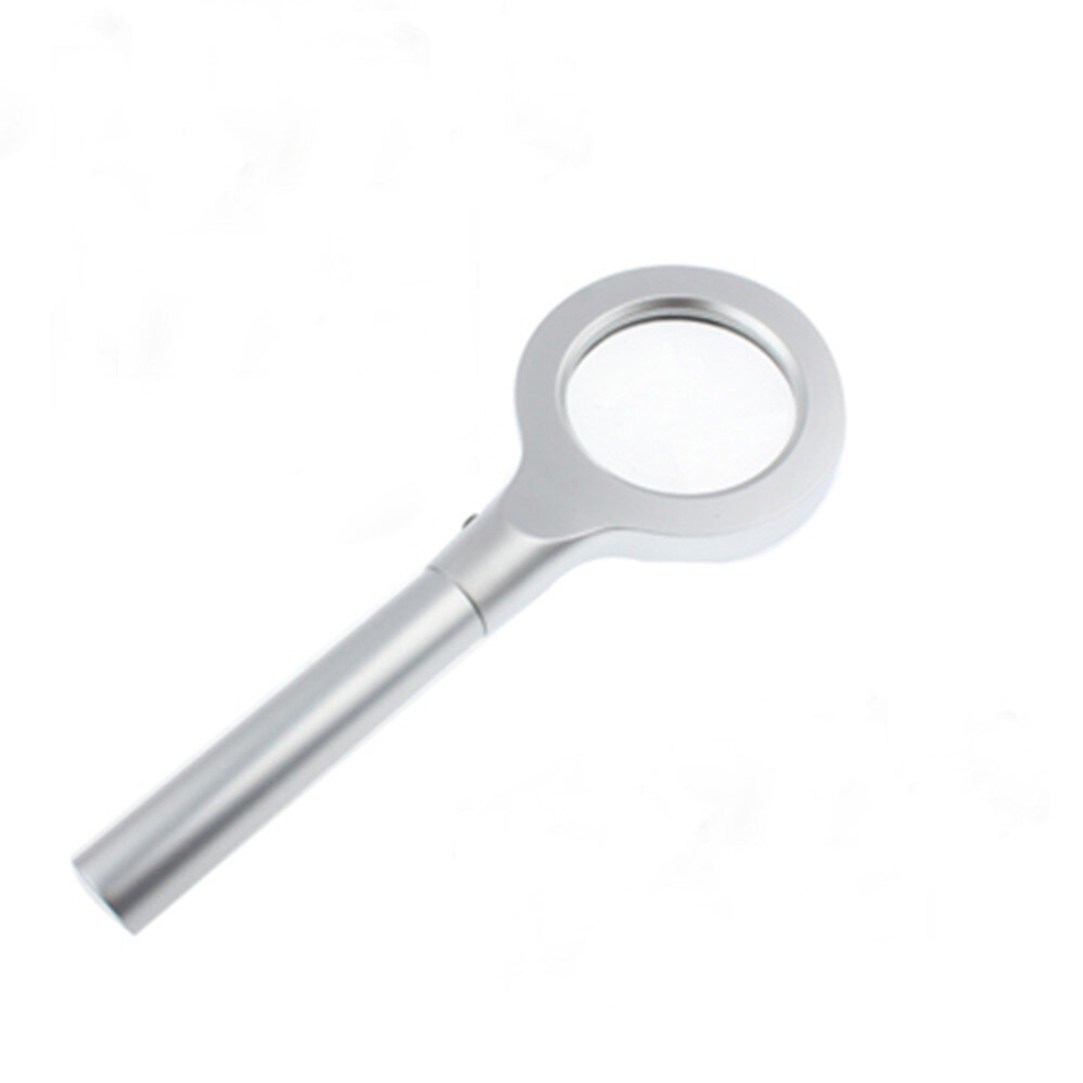 Keshen 5X 55Mm Hand-Held Metal Magnifier With 2-Mode 8 Led Lights