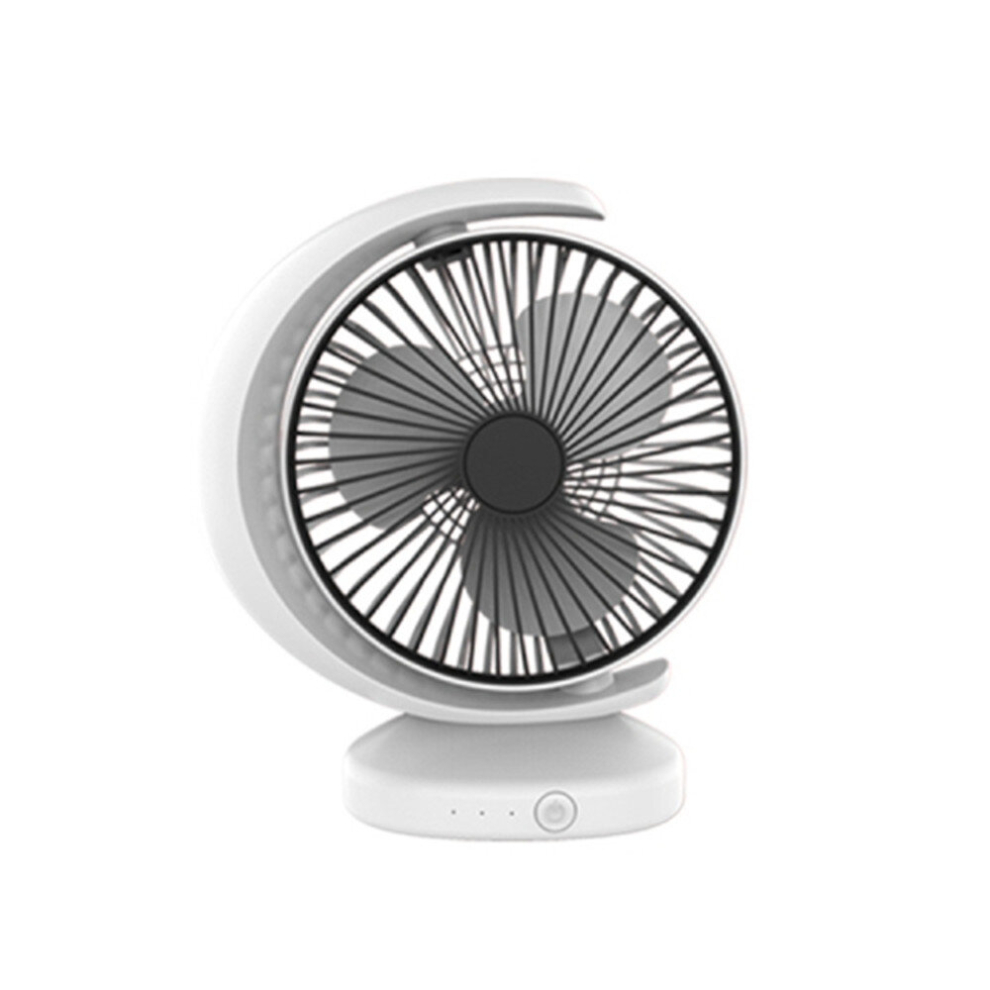 Portable Mini Recirculating Wind Mute USB Desktop Fan with 3 Speed Control (White)-image-OPC-PD6HGZW-NEW