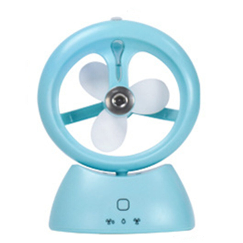 Mini Beauty Spray Water Rechargeable Portable Humidifying Spray Small Fan(Blue)