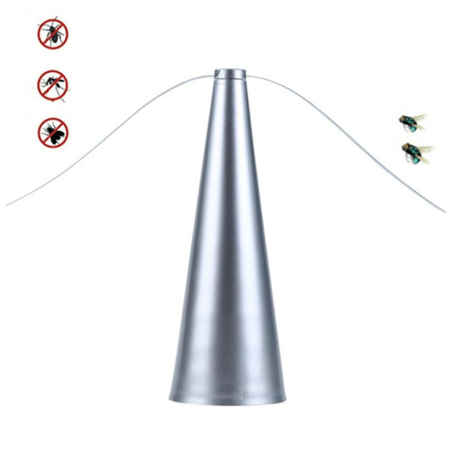 Multifunctional Fan Blade Automatic Fly Catcher Mosquito Repellent Fan, Size:9?9?25cm(Silver) 1