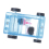 2PC Mini Pencil Shaving Eraser Desktop Cleaning Trolley Sweeper, Random Color Delivery 4