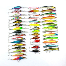 Set002 43 PCS Sequin Set Metal Sequins False Bait Fresh Sea Bass Fishing Bait Set, Length: 5 to 10.5cm, Bagged