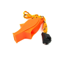 8PCS Plastic Outdoor Survival Safety Whistle Random Color Delivery